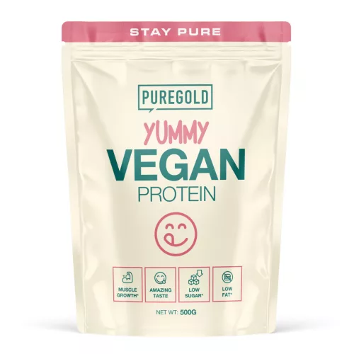 PureGold  Yummy Vegan Protein fehérjepor -  Chocolate Hazelnut 500g