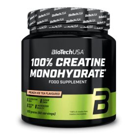 BIOTECHUSA 100% Creatine Monohydrate barackos ice-tea - 300g