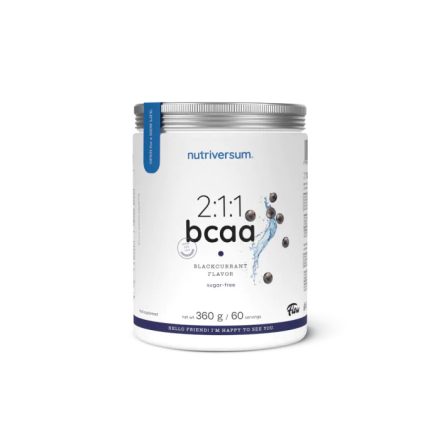 Nutriversum 2:1:1 BCAA Sugar Free fekete ribizli 360 g