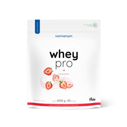 Nutriversum Whey Pro fehérjepor- Eper 1000 g 
