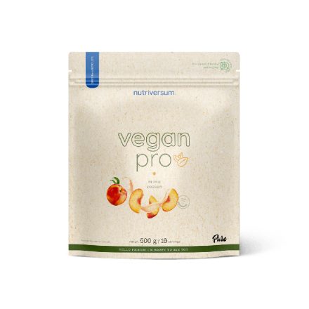 Nutriversum Vegan Pro vegán fehérjepor többféle ízben-barack joghurt 500 g