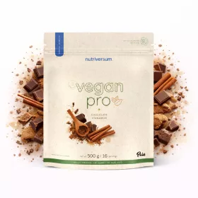   Nutriversum Vegan Pro vegán fehérjepor többféle ízben-csokoládé és fahéj steviaval 500 g