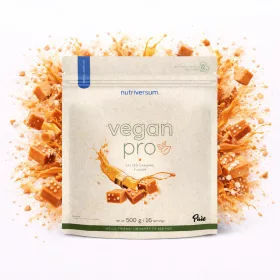   Nutriversum Vegan Pro vegán fehérjepor többféle ízben-sós karamell 500 g