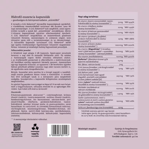 GAL Babaváró készítmény 90 adagos utántöltő- 90+180+90 kapszula