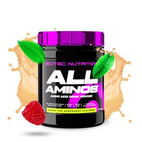 SCITEC All Aminos zöld tea-málna - 340g
