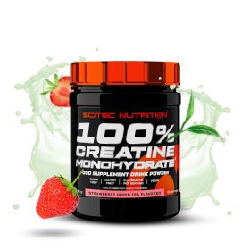 SCITEC 100% Creatine monohydrate eper-zöldtea - 300g