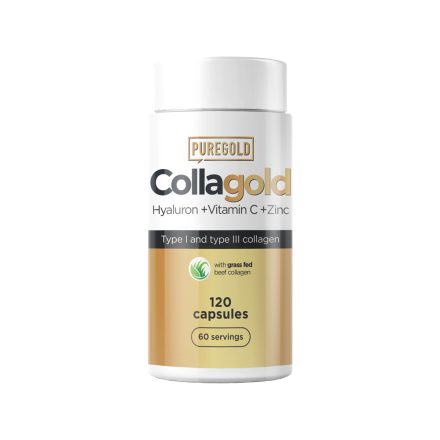 PureGold CollaGold - Marha és Hal kollagén kapszula hialuronsavval- 120 db