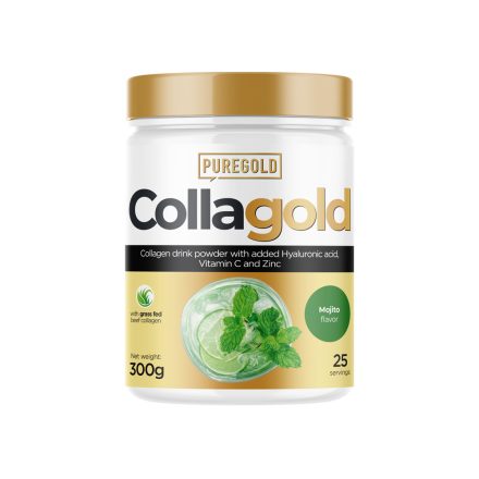 PureGold CollaGold Marha és Hal kollagén italpor hialuronsavval - 300g Mojito