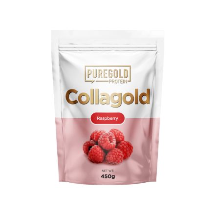 PureGold CollaGold Marha és Hal kollagén italpor hialuronsavval - Málna 450g