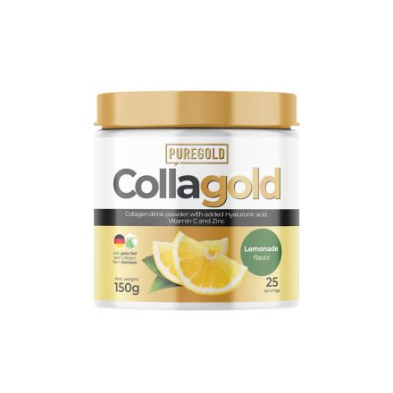 PureGold CollaGold Marha és Hal kollagén italpor hialuronsavval - 150g Limonádé