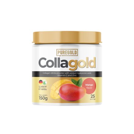 PureGold CollaGold Marha és Hal kollagén italpor hialuronsavval - 150g Mango