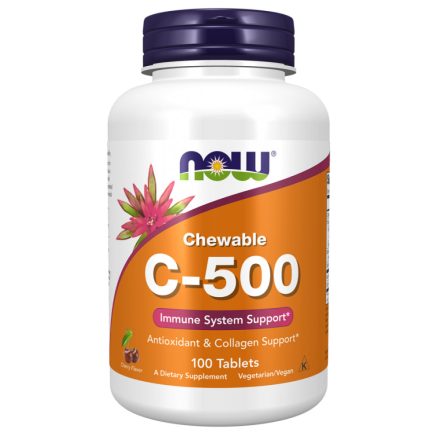 NOW C-500 CSERESZNYE ÍZŰ RÁGÓTABLETTA-100 db