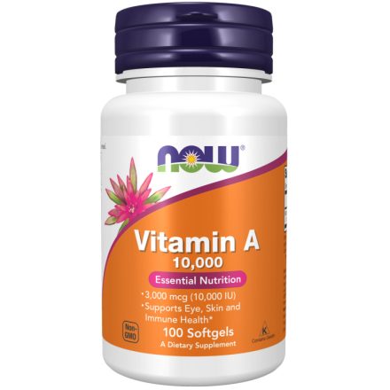 NOW A-VITAMIN 10000IU LÁGY KAPSZULA-100 db