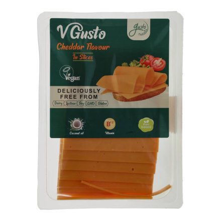 GUSTO VEG.KÉSZÍTMÉNY CHEDDAR ÍZŰ SZEL.