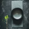 Chawan - kerámia teáscsésze sötétszürke