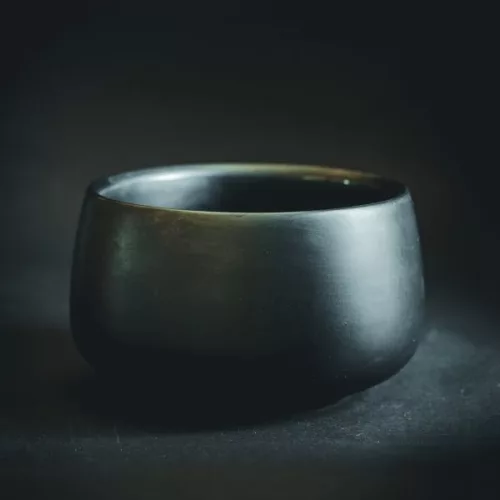 Chawan - kerámia teáscsésze sötétszürke