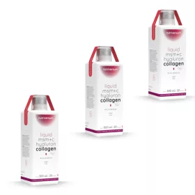   3 db Nutriversum Liquid MSM+C Hyaluron Collagen kollagén ital-erdei gyümölcs 500 ml 