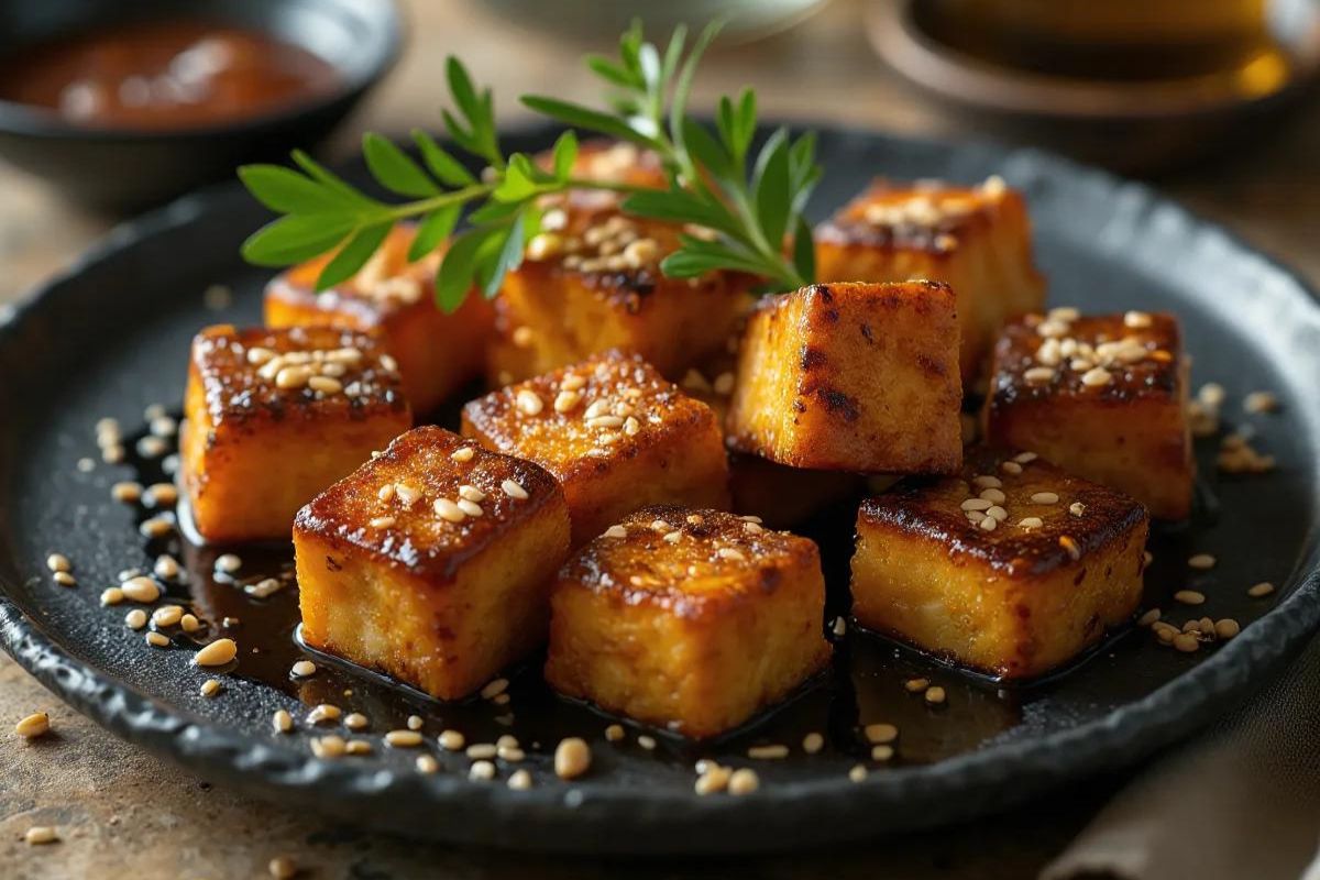 A tofu magas fehérjetartalmú növényi étel